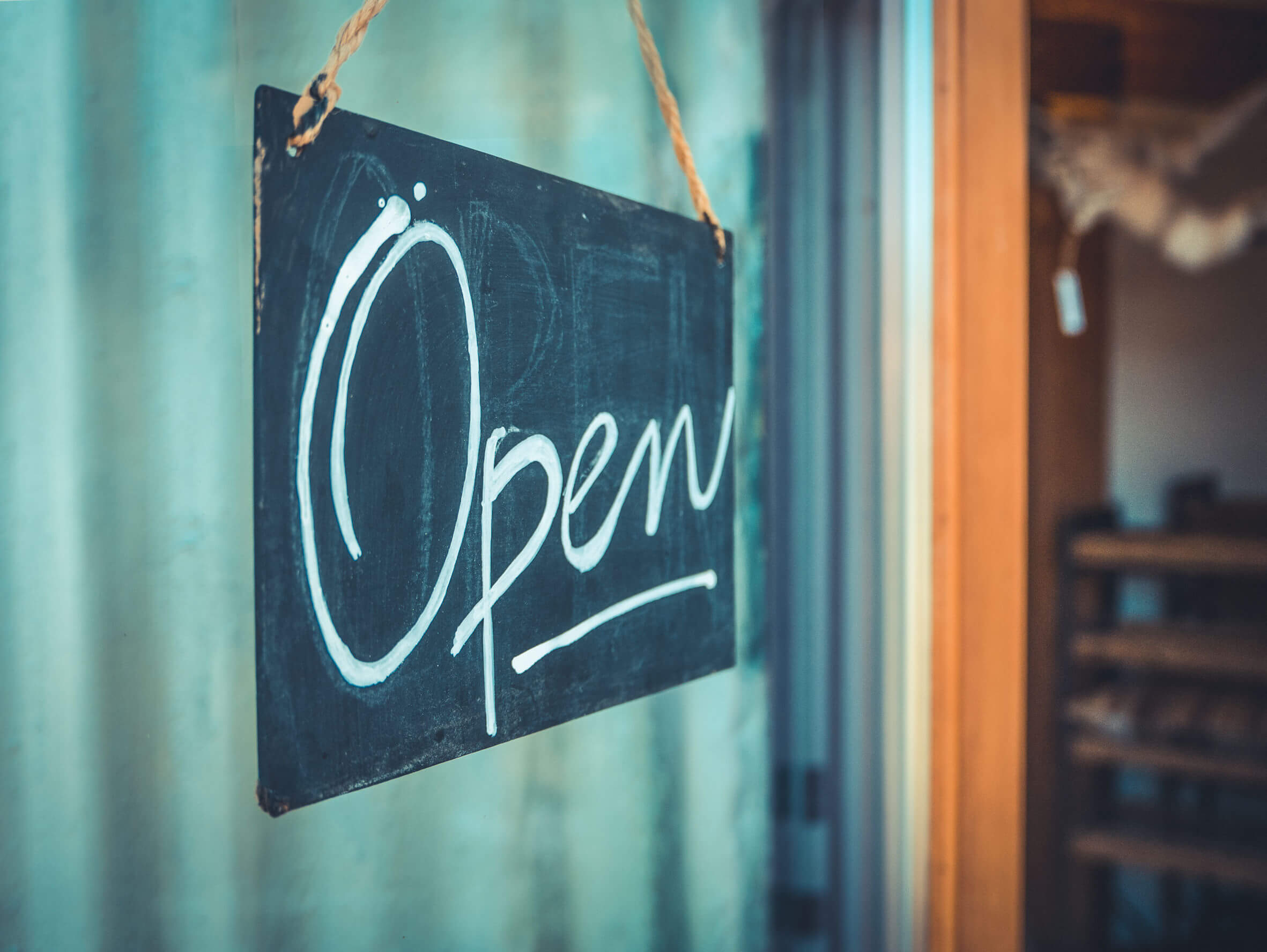 Open Sign at Store