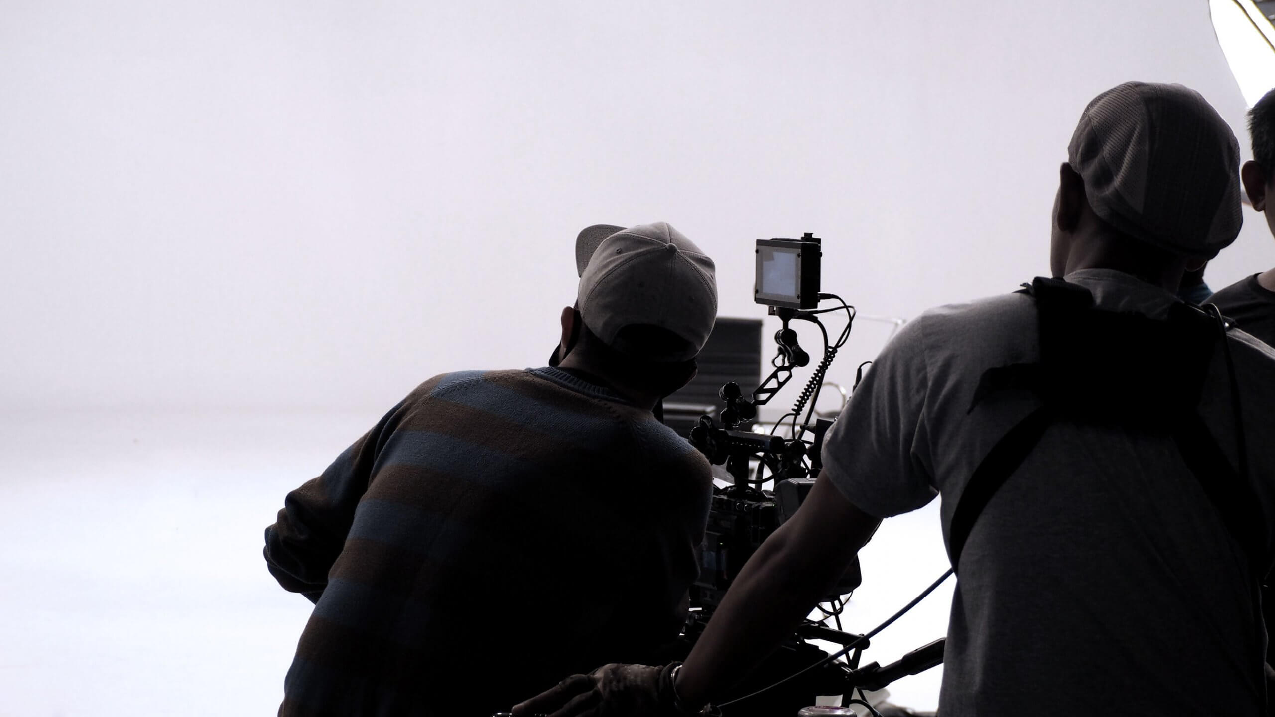 Tv man camera man. Sketch Colonial England movie Camera shooting Lourens Iordania.